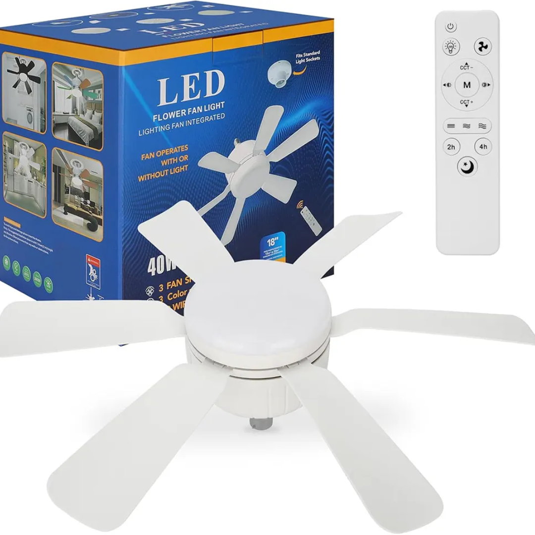 Ventilador de techo 2 en 1 Ultra Silencioso.