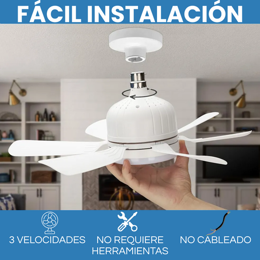 Ventilador de techo 2 en 1 Ultra Silencioso.