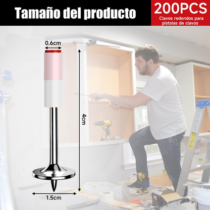200 Clavos para pistola fulminante remachadora