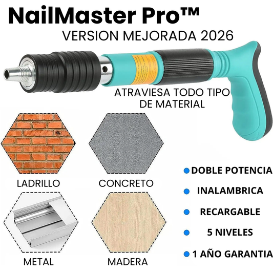 NailMasterPro™: Pistola Fijadora de Clavos Portátil