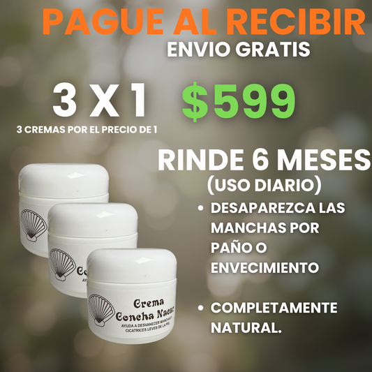 3x1 CREMA CONCHA NACAR