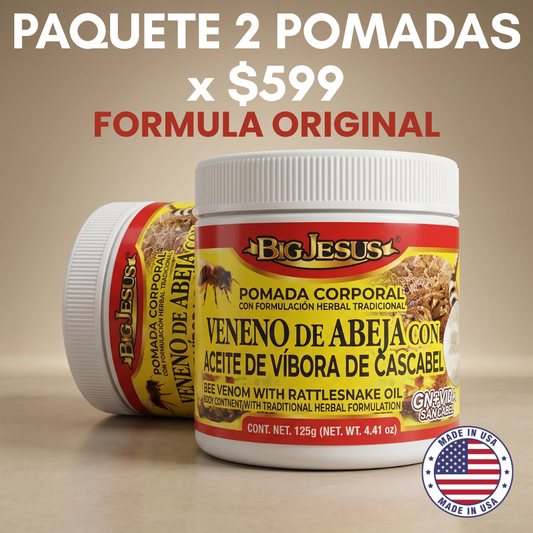 2 x 1 POMADA DE VENENJO DE ABEJA CON CASCABEL