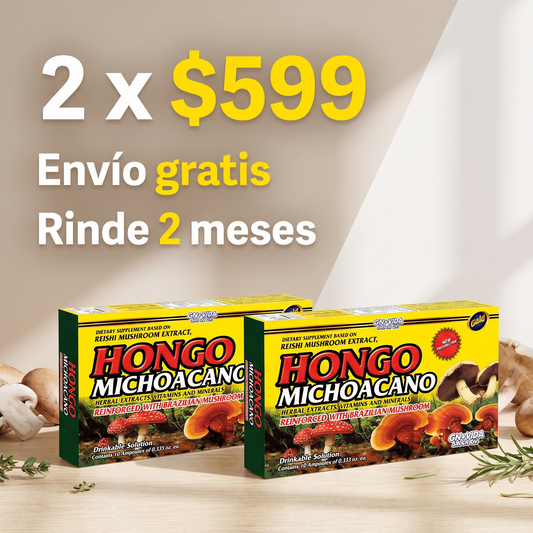 Hongo Michoacano 2x1: Regula el azúcar naturalmente