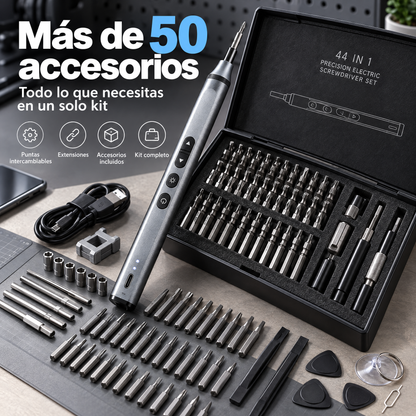 Desatornillador eléctrico HAMMR: +50 accesorios, recargable