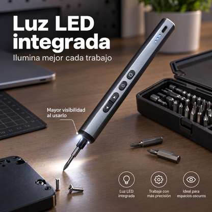 Desatornillador eléctrico HAMMR: +50 accesorios, recargable